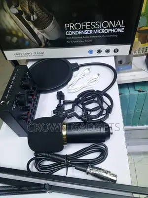 Bm-800 Condenser Microphone With V8 Sound Card Bundle: