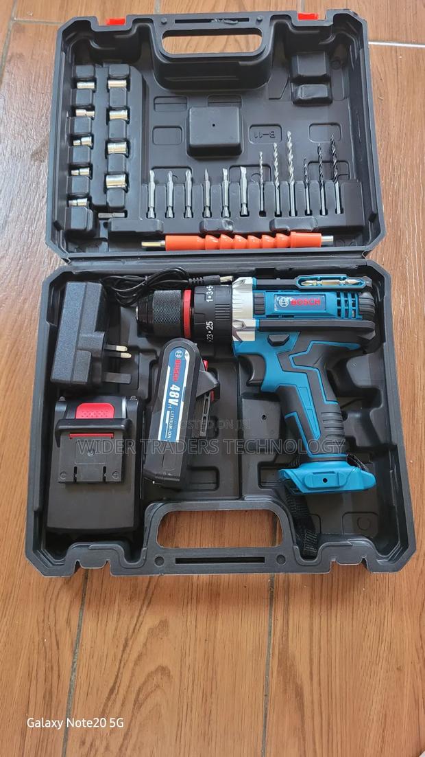 Bosch Cordless Drill Set That Includes a 48v Battery, Charger - thumbnail 2