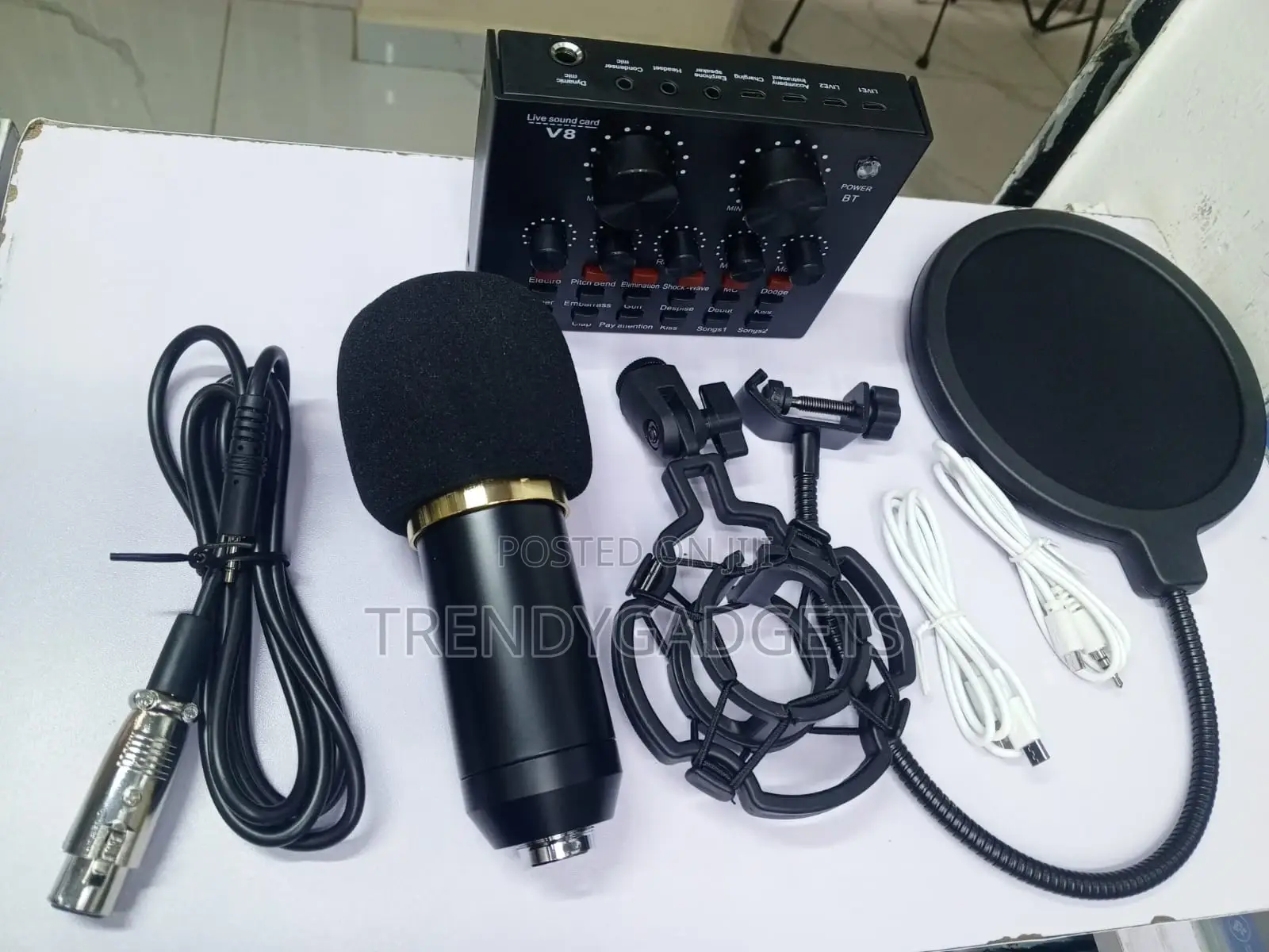 Professional Bm-800 Condenser Mic V8 Streaming Setup Kit