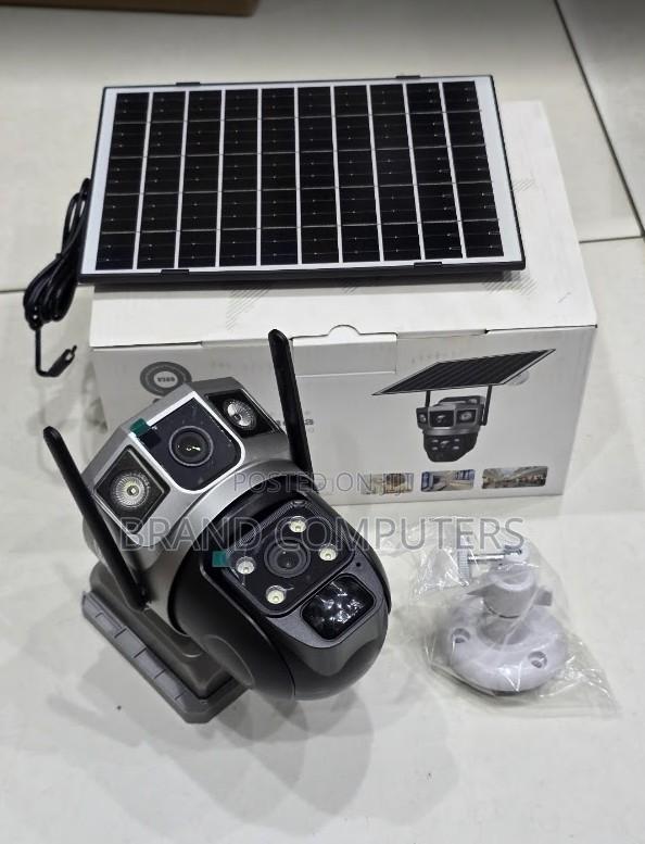 Outdoor 4g Solar PTZ Camera With Simcard Slot With Dual Lens