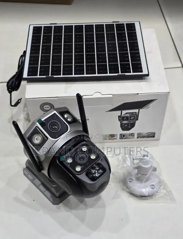 Outdoor 4g Solar PTZ Camera With Simcard Slot With Dual Lens