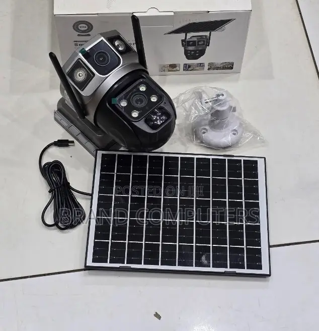 Solar Powered PTZ Surveillance Camera With Dual Lens 4mp Night Vision