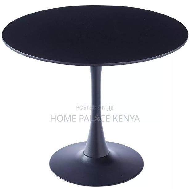 Dining Table: Round Wooden Dining Table Tulip Design - thumbnail 2
