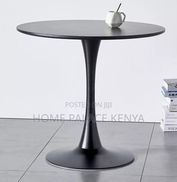 Dining Table: Round Wooden Dining Table Tulip Design - thumbnail 3