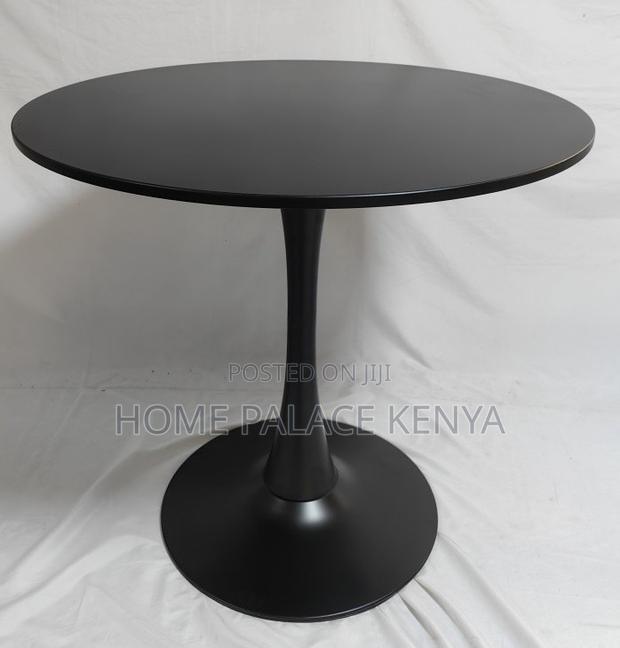 Dining Table: Round Wooden Dining Table Tulip Design - thumbnail 6