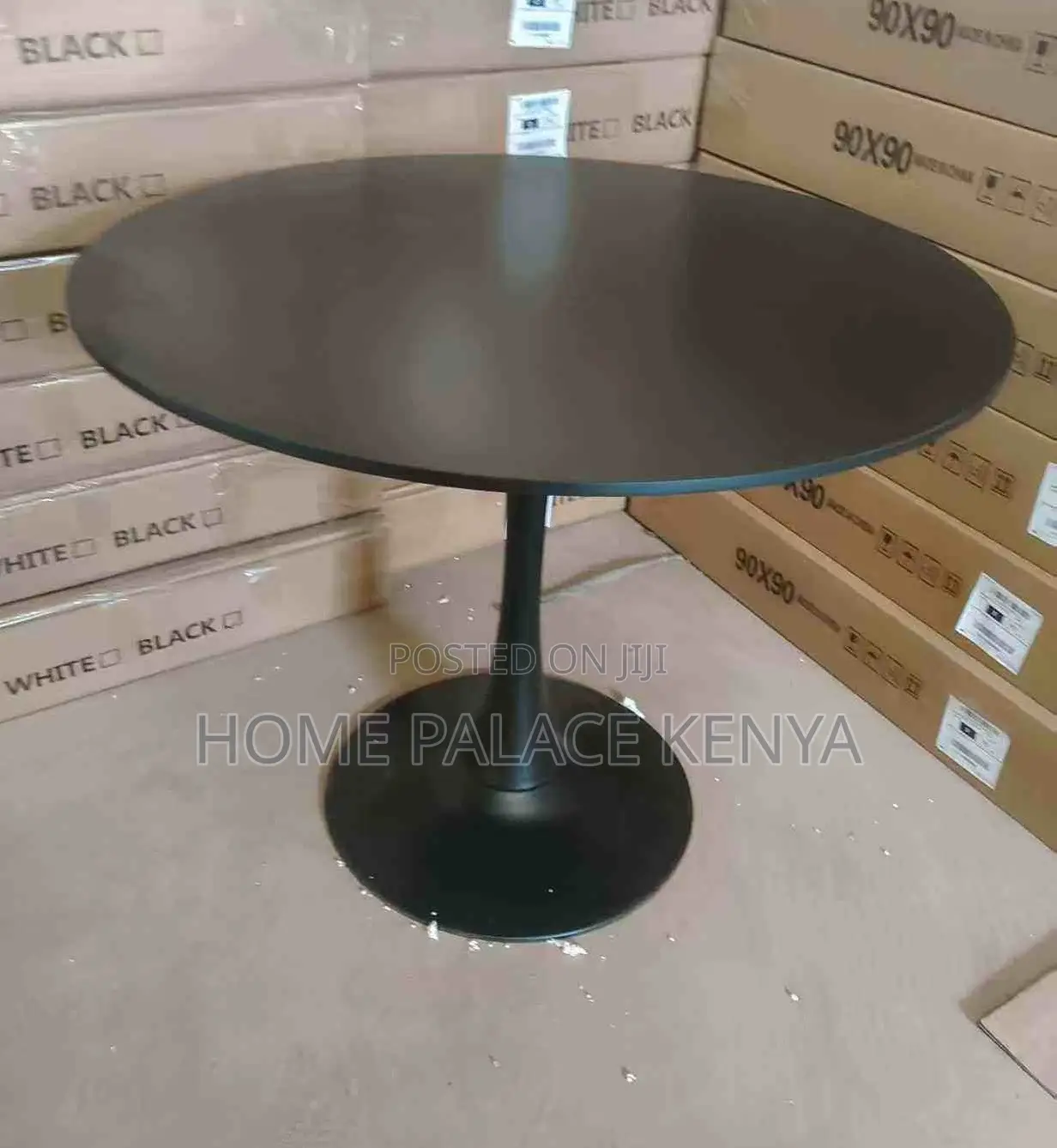 Dining Table: Round Wooden Dining Table Tulip Design