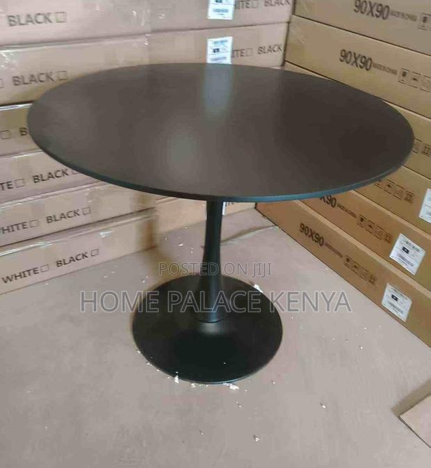 Dining Table: Round Wooden Dining Table Tulip Design - thumbnail 11