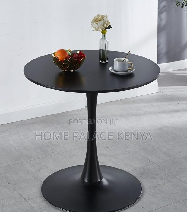 Dining Table: Round Wooden Dining Table Tulip Design - thumbnail 13
