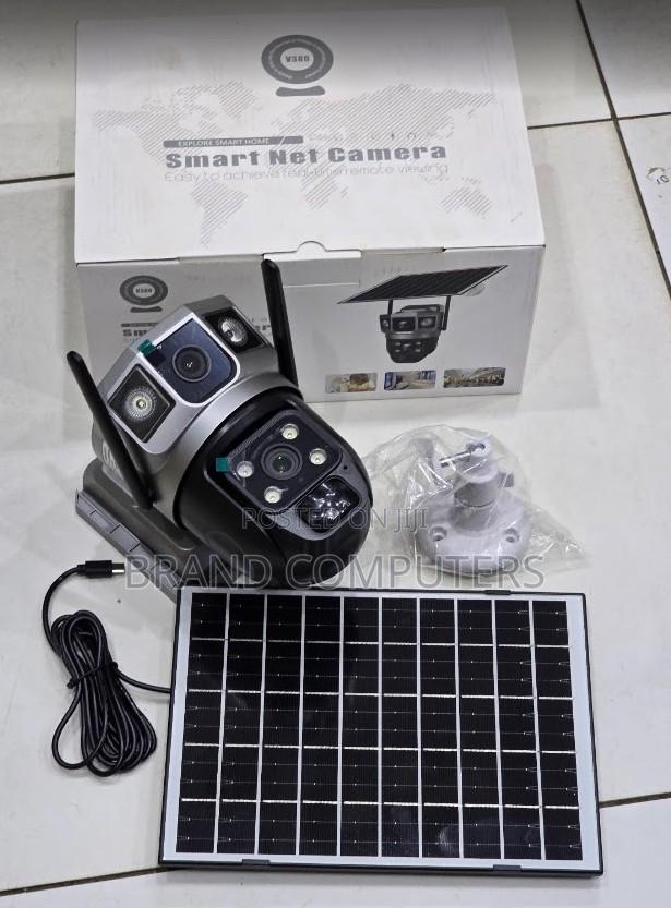 Dual Lens Waterpoof PTZ 4g Solar Powered V380 App Solar CCTV Camera