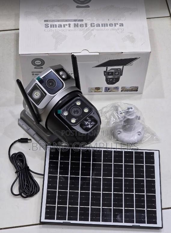 V380 Pro 4g Dual Lens Solar CCTV Camera With Simcard Slot
