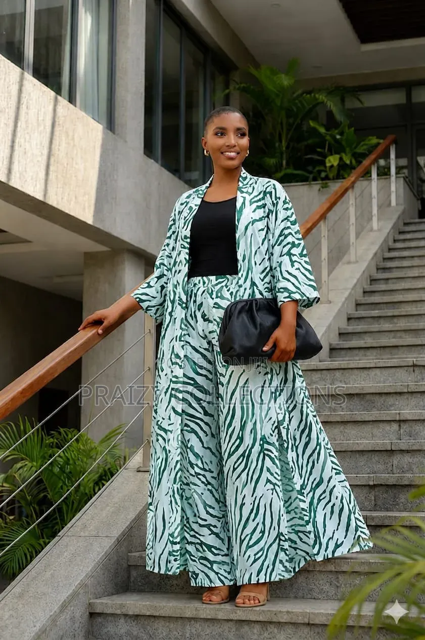 New Print -
3pc Shiffon Kimono Set
