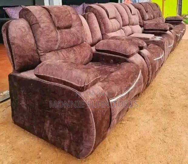 Brown Semi Recliner Sofa Seat