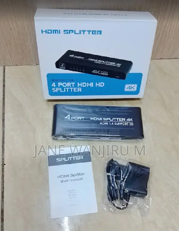 4 Port Hdmi Splitter Hdmi Splitter Ver 1.4 Hdtv 1080p 3d