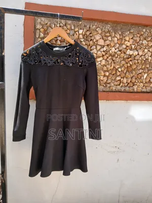 Good Quality Cotton Short Black Dress