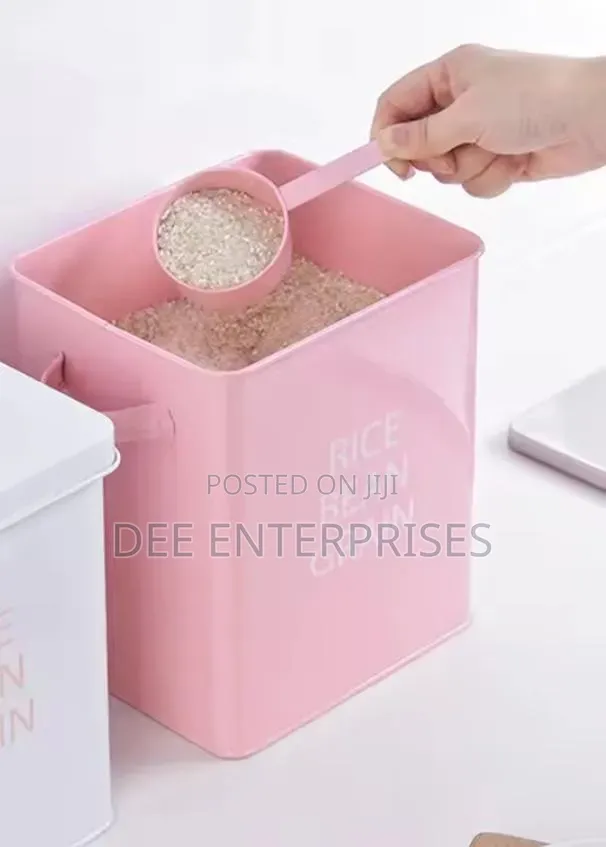 Square Metallic Storage Box Laundry Detergent//Powder//Food
