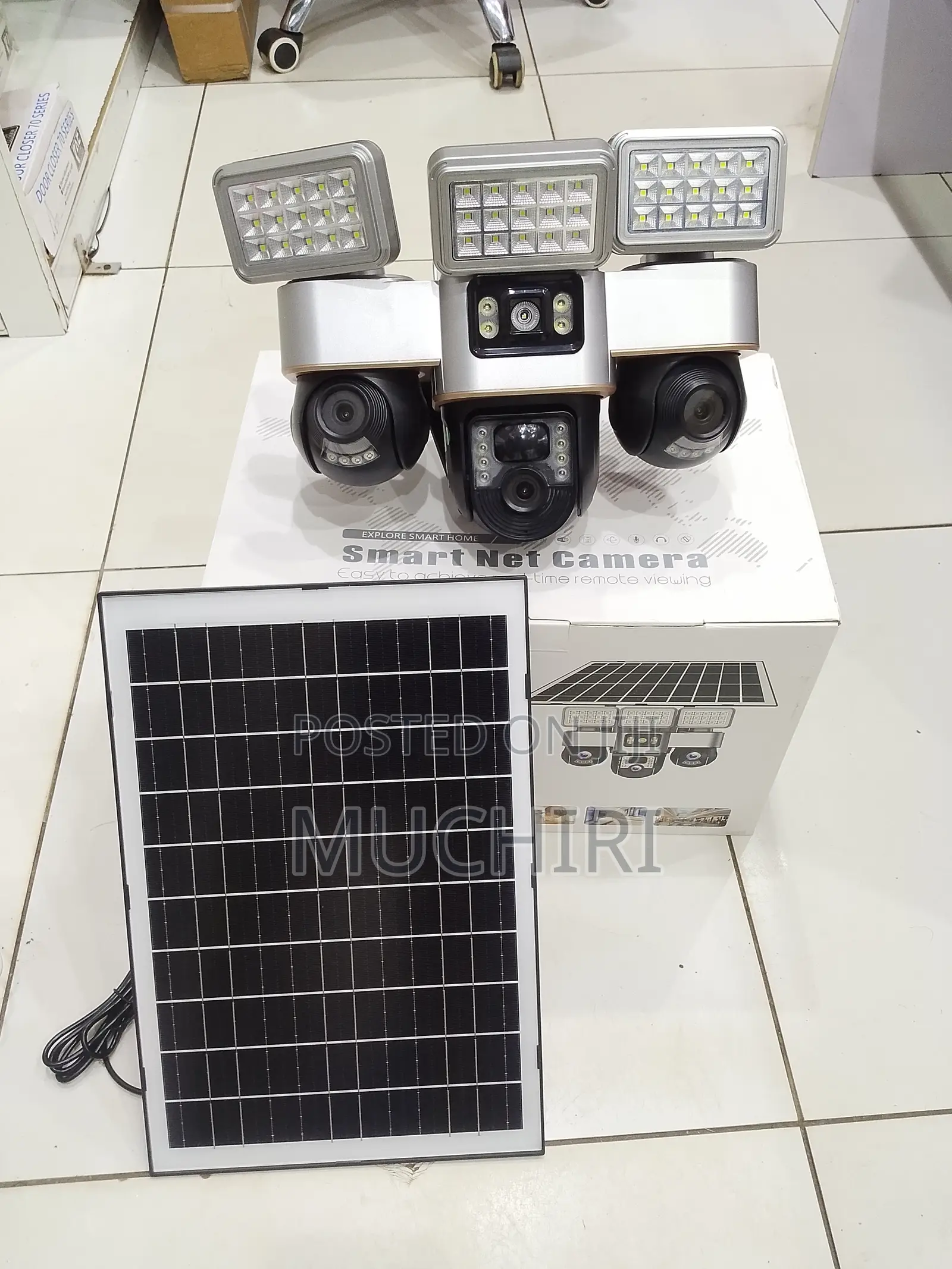 V380 Explore Smart Home Solar-Powered Triple-Lens Camera