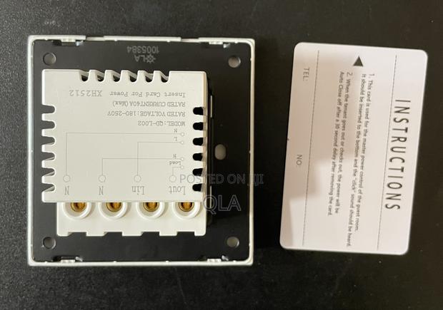 Insert Card Power Switch Grey - main view