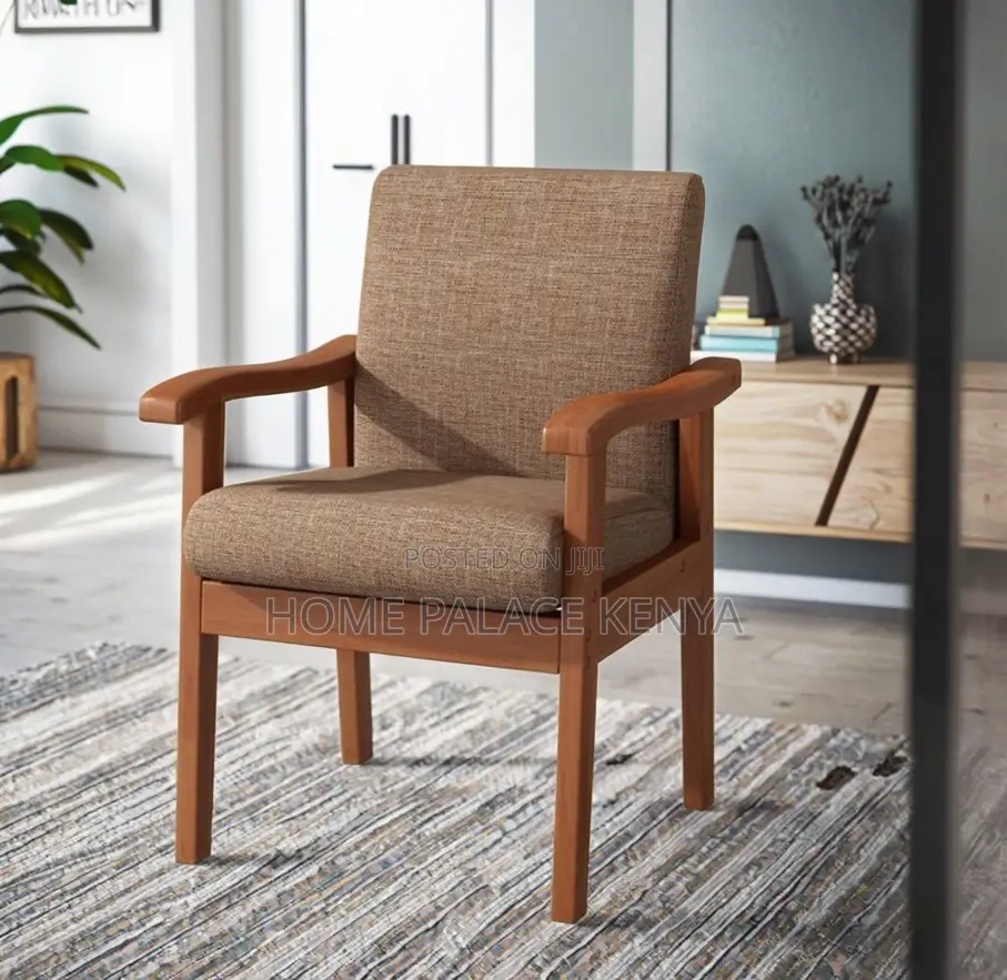 Accent Chair: Single Seater Fabric Sofa Armchair