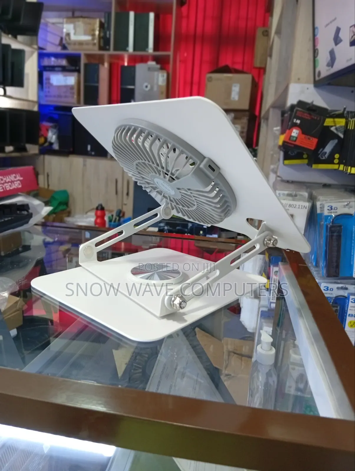 360° Rotating Laptop Stand With Detachable Cooling Fan
