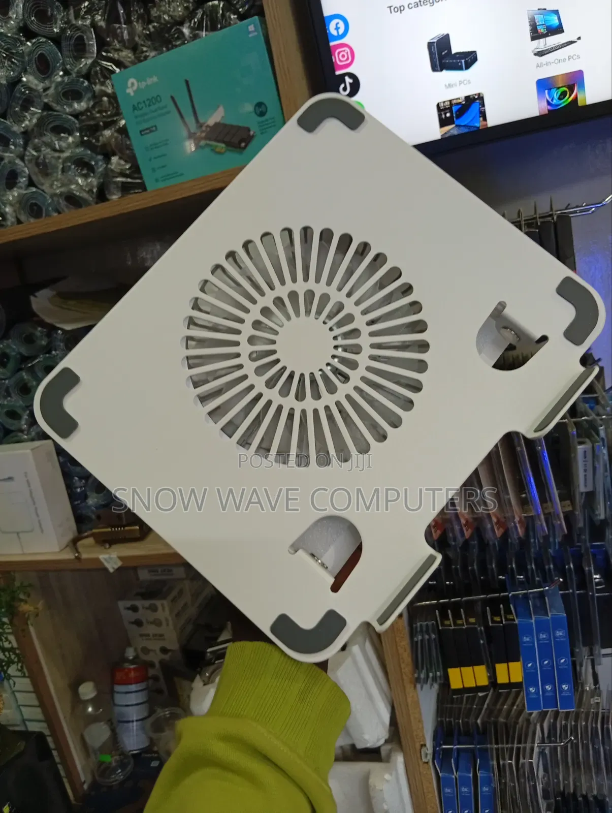 360° Rotating Laptop Stand With Detachable Cooling Fan