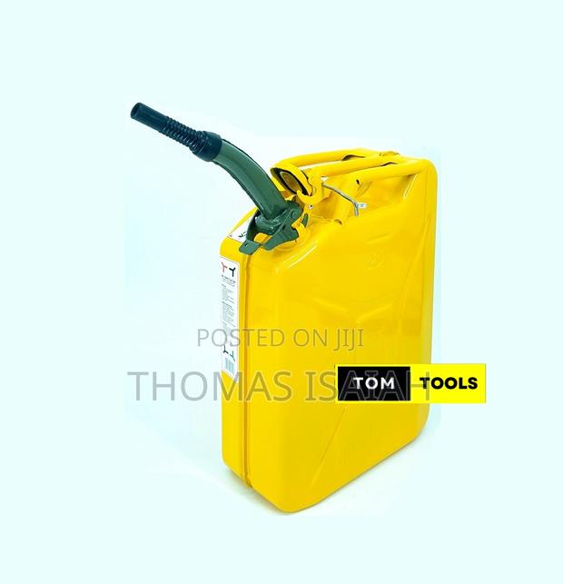 Heavy 20l Metal Fuel Jerry Can With Spout Nozzle - thumbnail 2