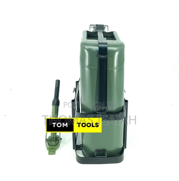 20l Metal Fuel Jerry Can With Spout Nozzle and Rack - thumbnail 2