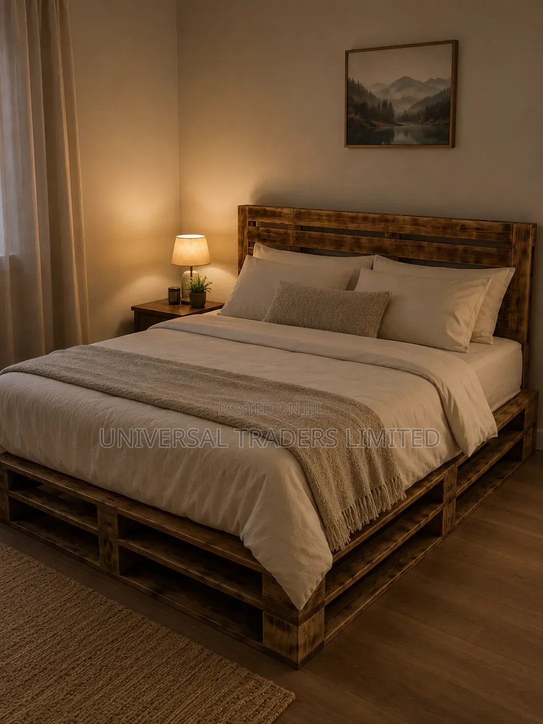 5x6 Pallet Bed Frame-Biult Strong Stylish Wooden Build