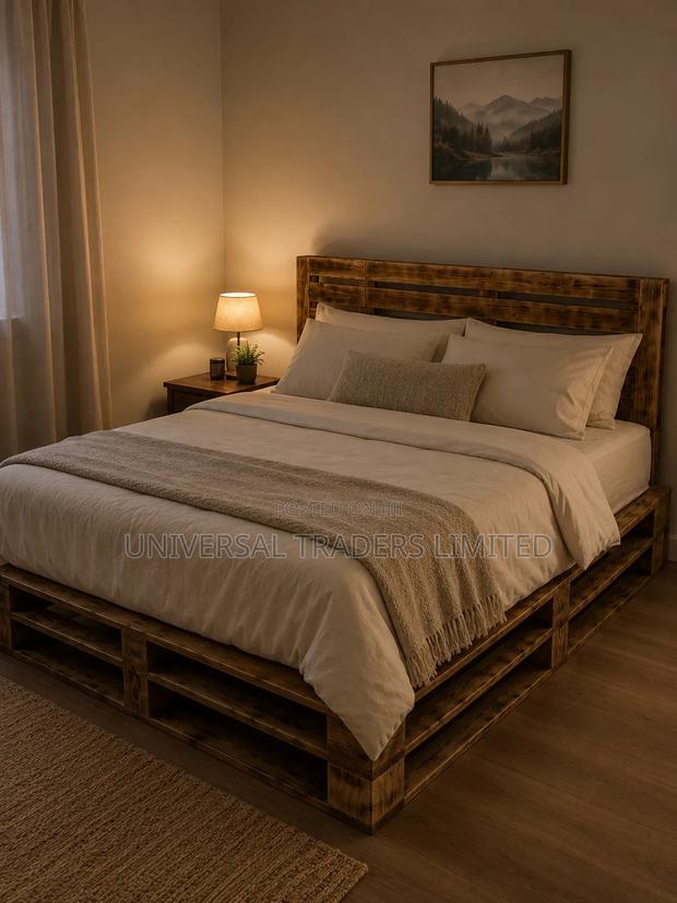 5x6 Pallet Bed Frame-Biult Strong Stylish Wooden Build