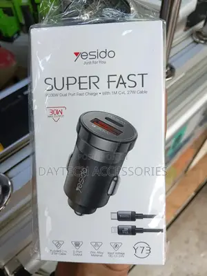 Yesido 30w Y55 Super Fast Car Charger With Dual Ports