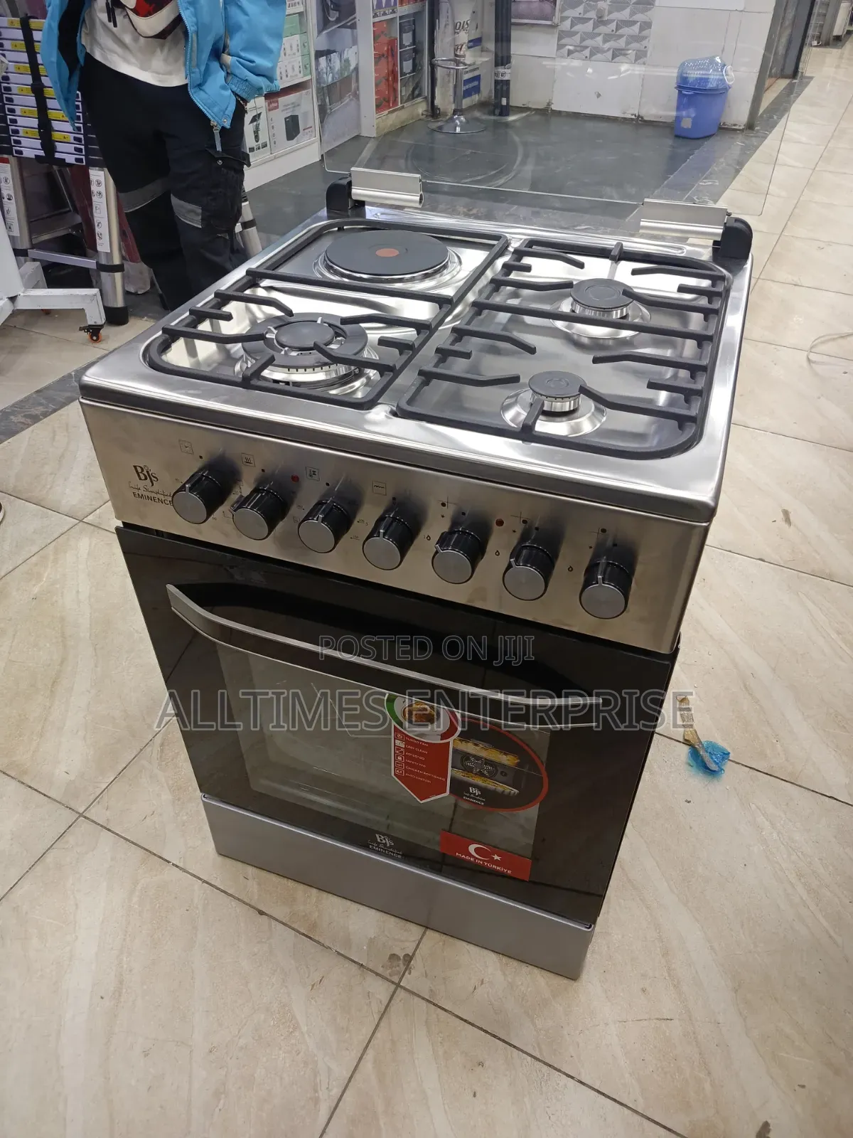Bj's 3g+1e Standing Cooker Electric Oven With Fan