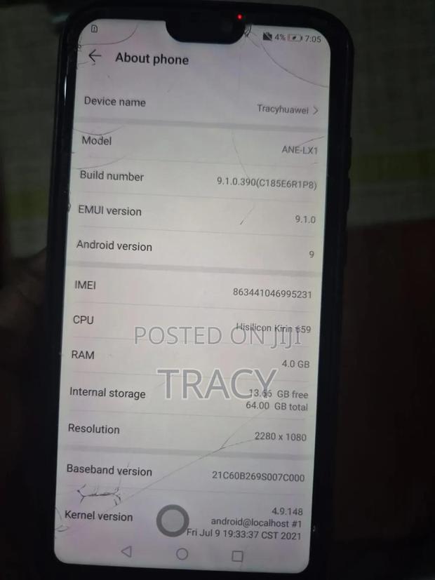 Huawei P20 Lite 64 GB Blue - thumbnail 3