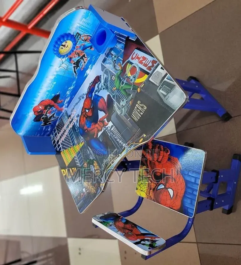 Kids Study Table And Chair Set B110-1 – Spider-man Theme