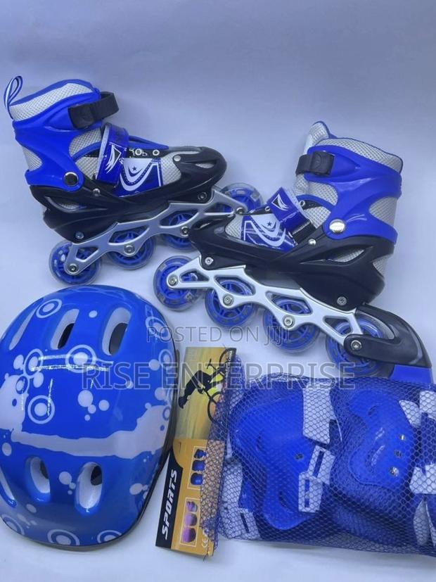 Adjustable Inline Roller Skates for Kids Complete Set - main view