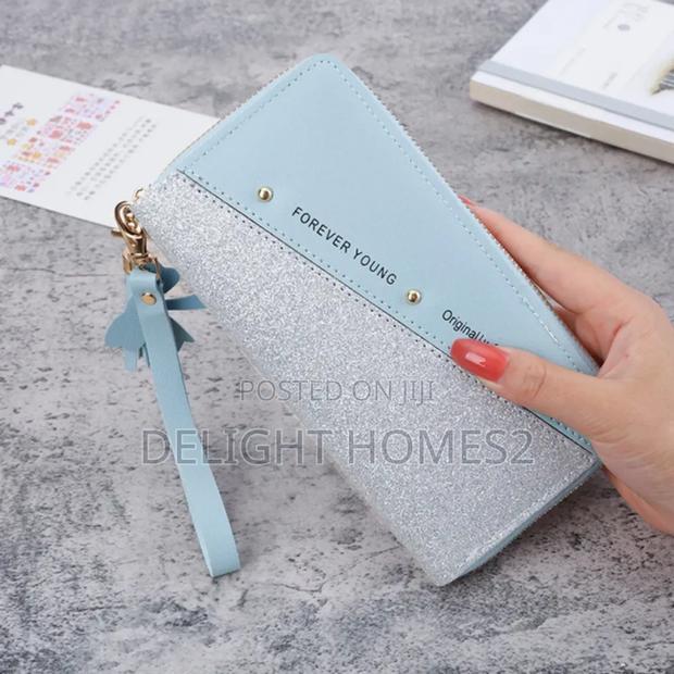 Glittery Sequin Patchwork Ladies Wallet-Re - thumbnail 2