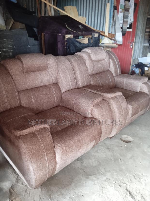 Brown Semi Recliner Sofa Seat