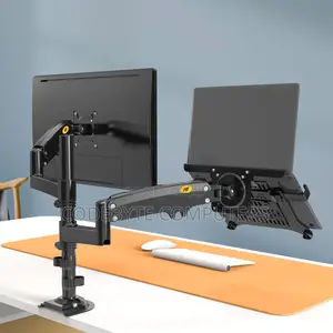 2-in-1 Dual Desk Arm Mount for Laptop and Monitor