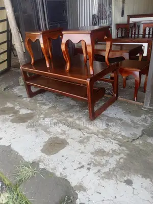 Brown Wood Coffee Table Set