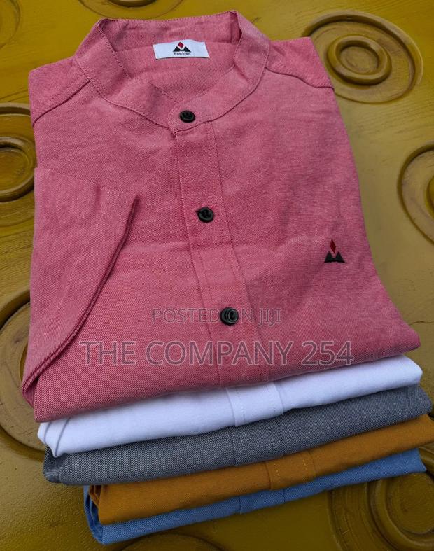 Quality Casual Chinese Collar Shorts Sleep Men Shirts - thumbnail 3
