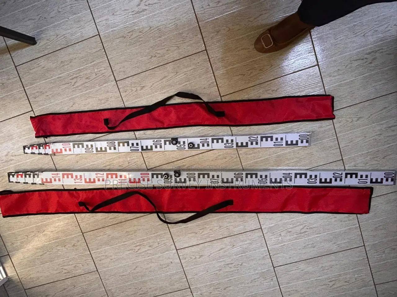 Survey Levelling Staffs With Clear Metric Readings