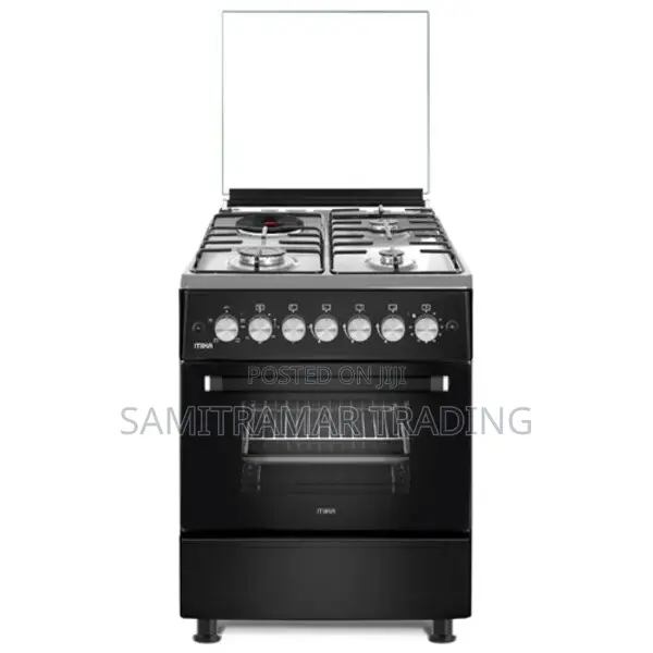 Mst58uf31e4bx Mika Standing Cooker 58x58cm 3gas+1electric (Black)