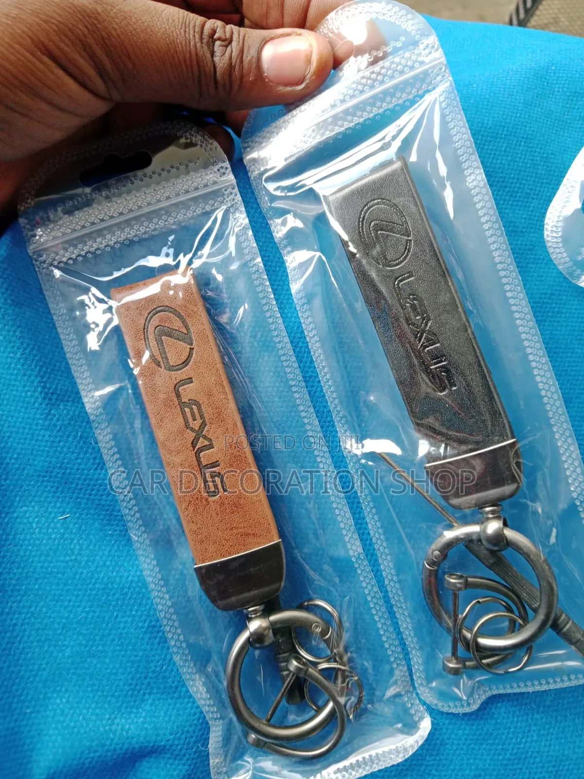 Black Black Leather Key Strap for Lexus Cars