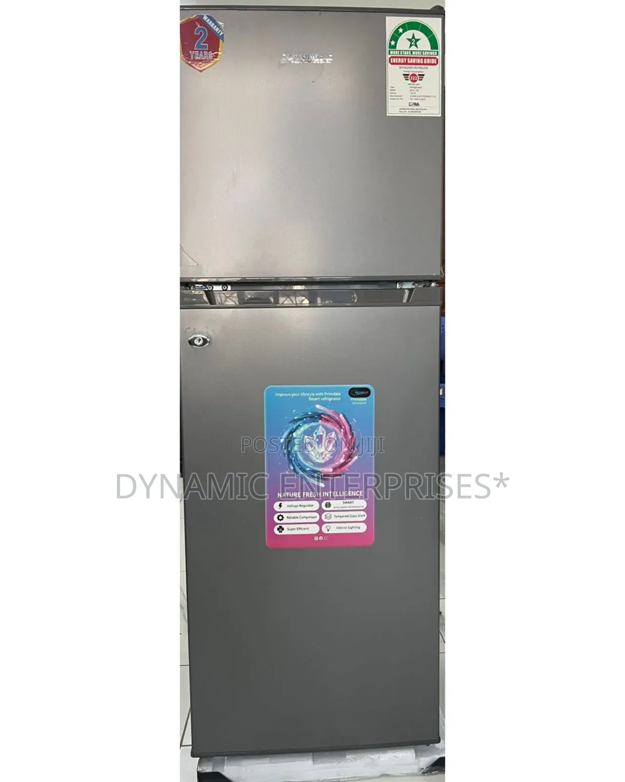 Primdale 138 Litres Large Capacity Double Door Refrigerator Fridge