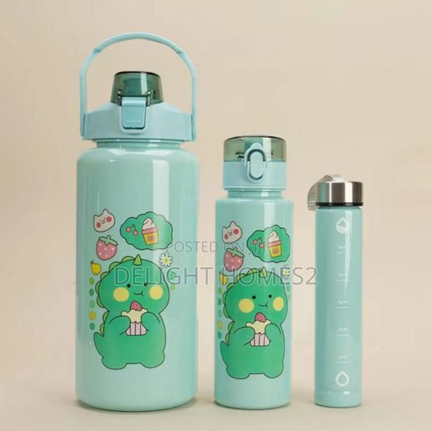 3 in 1 Tomato Motivational Water Bottles Set-Rem