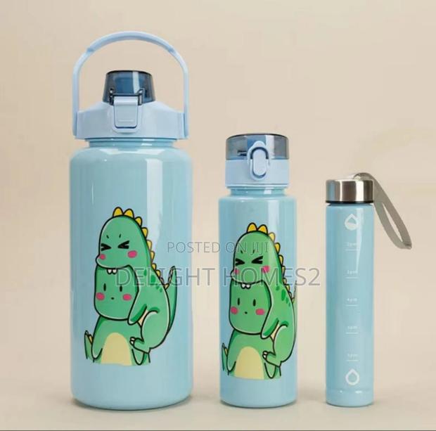 3 in 1 Tomato Motivational Water Bottles Set-Rem - thumbnail 2
