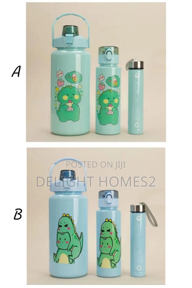 3 in 1 Tomato Motivational Water Bottles Set-Rem - thumbnail 3