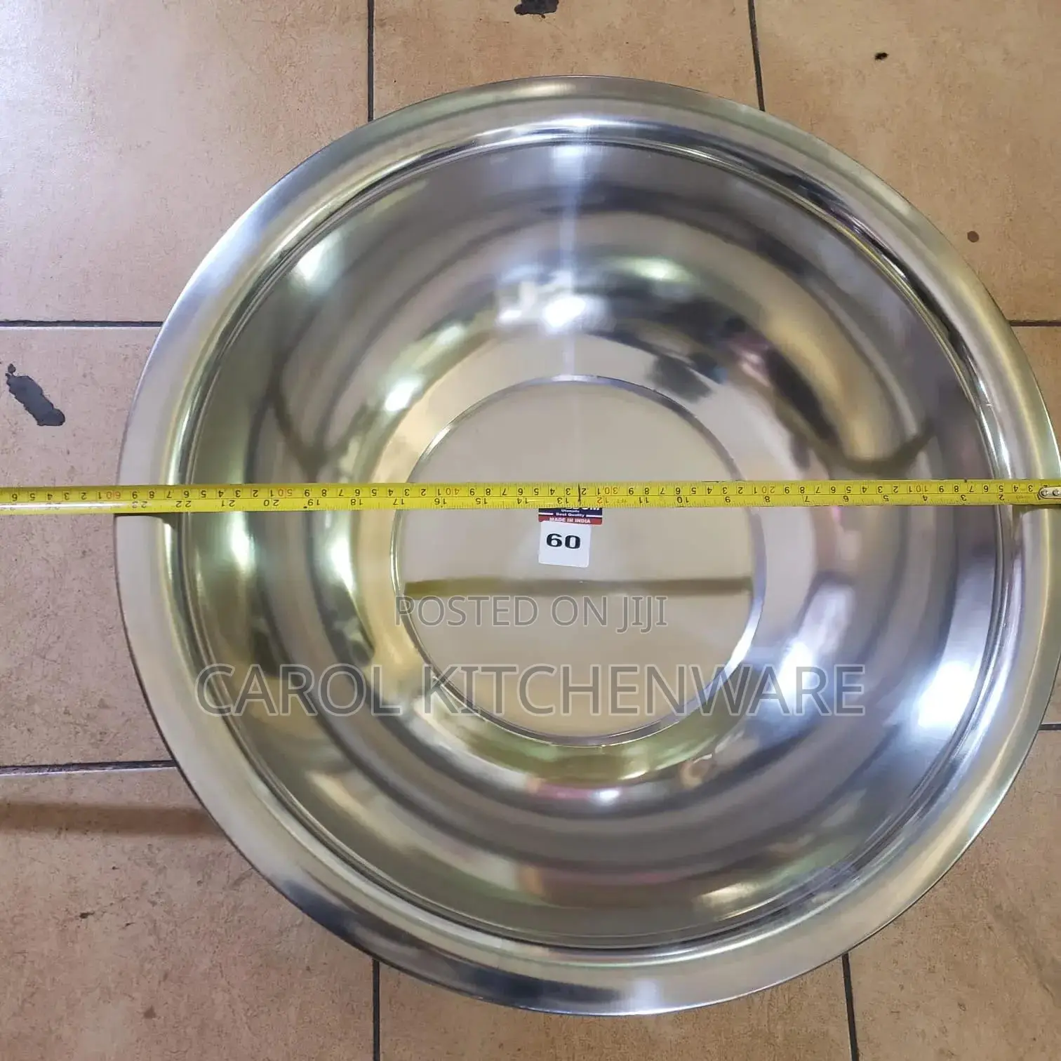 60 Cm Stainless Steel Bowl Basin / Stainless Steel Mixing Bowl