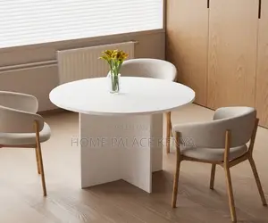 Dining Table: 4 Seater Round Wooden Dining Table