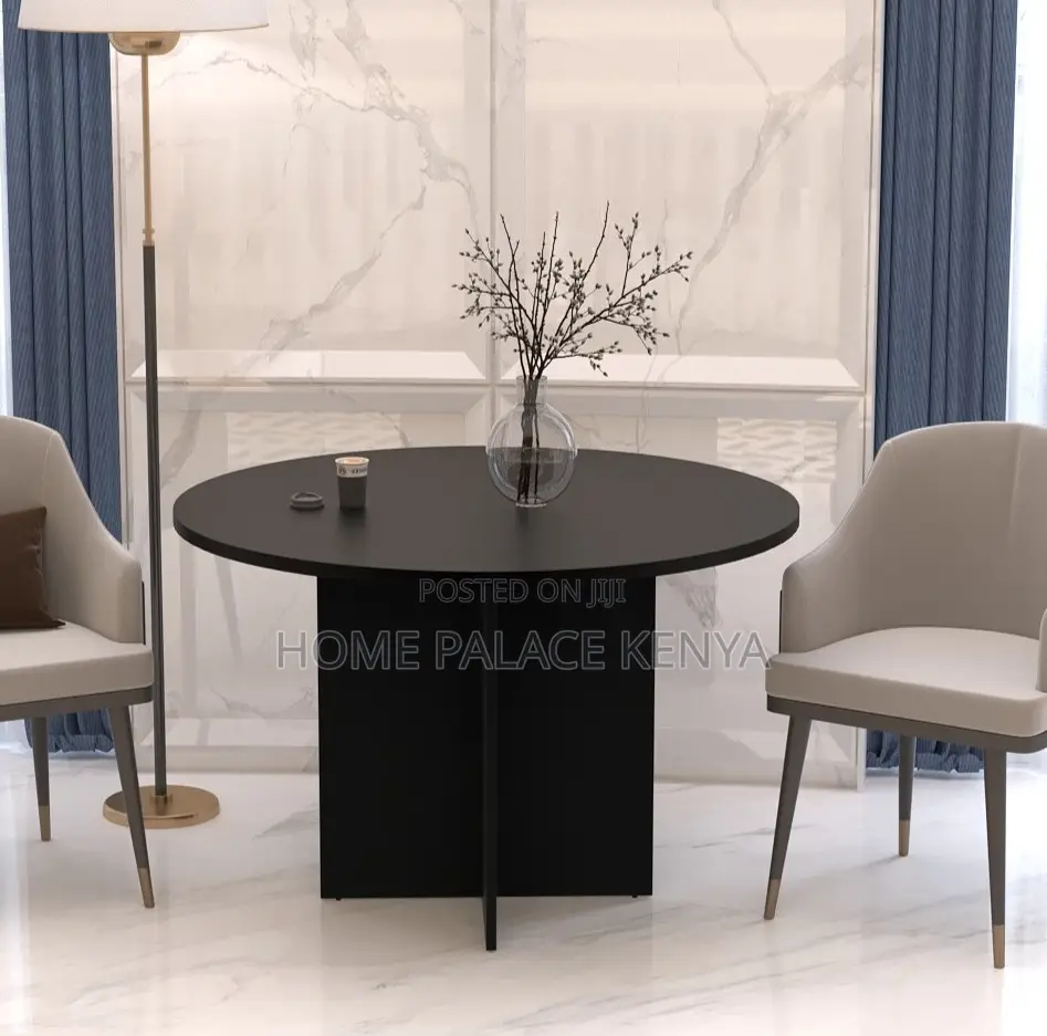 Dining Table: 4 Seater Round Wooden Dining Table