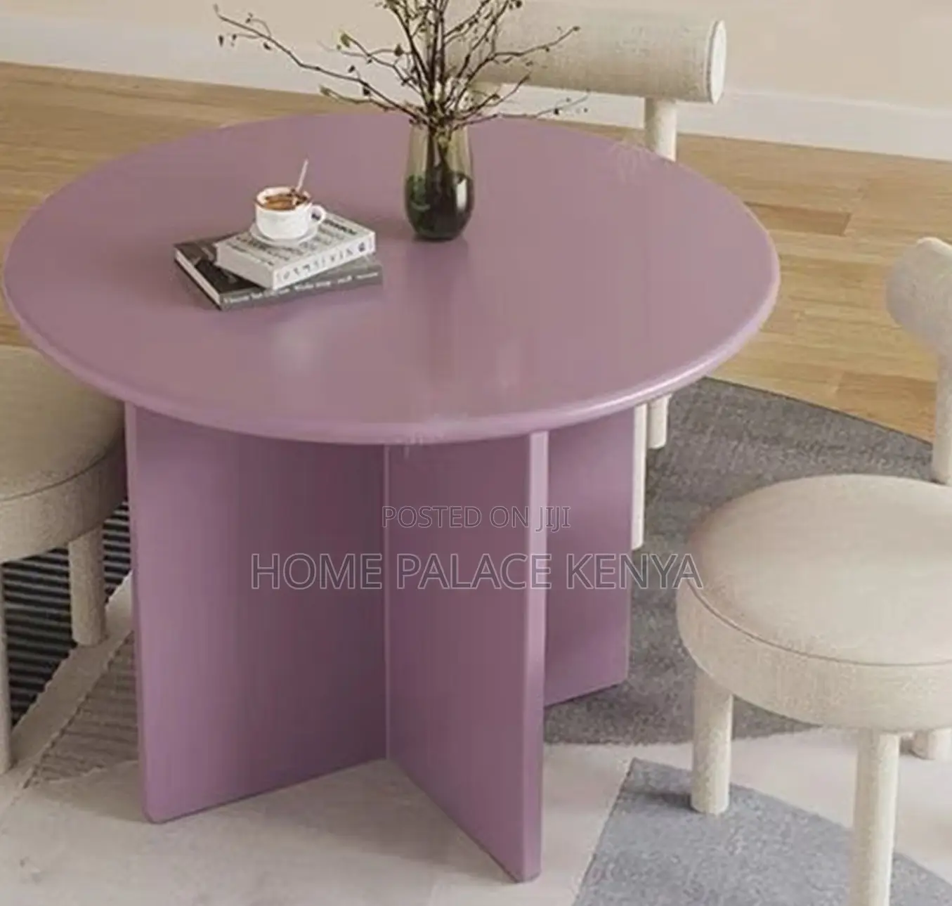 Dining Table: 4 Seater Round Wooden Dining Table