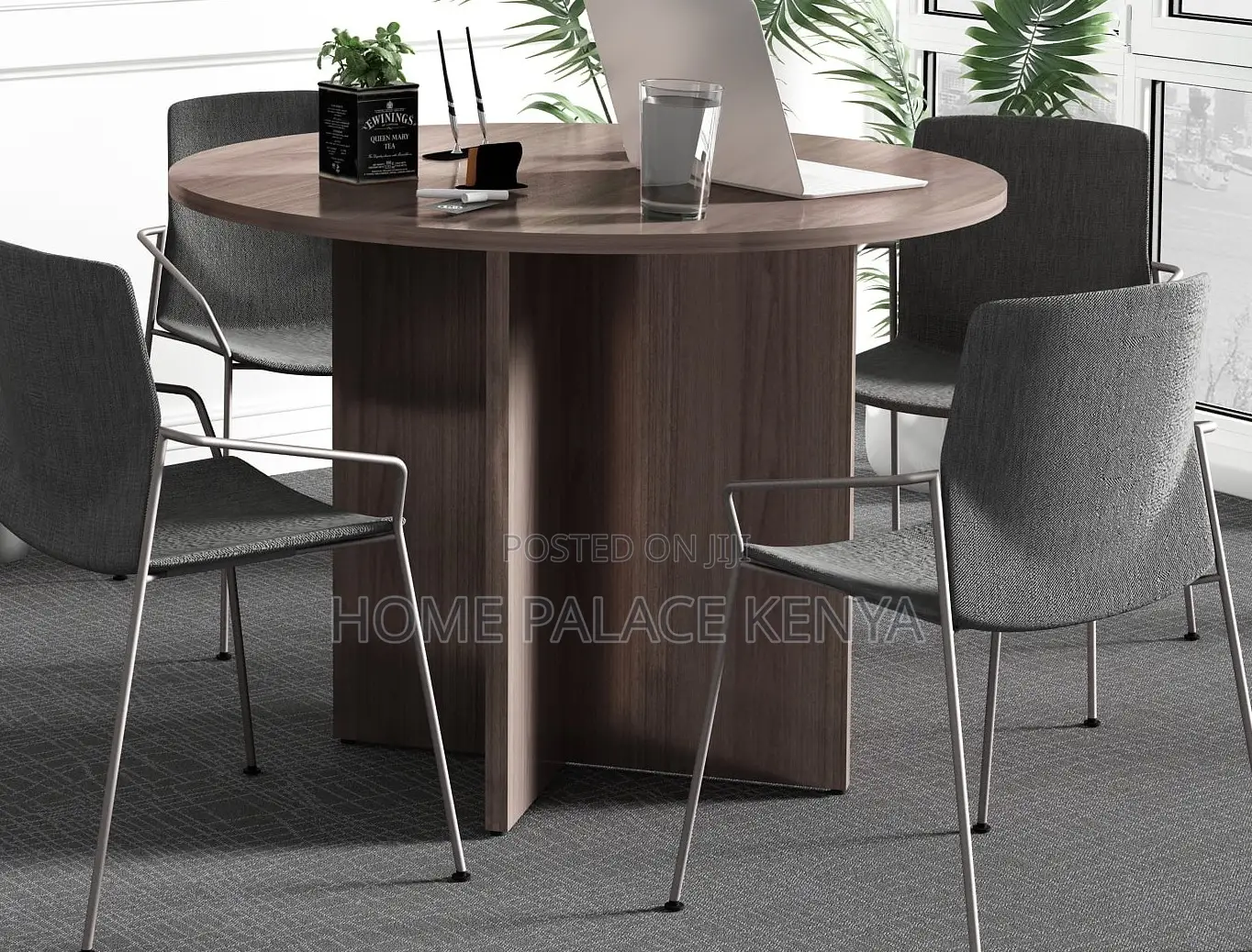 Dining Table: 4 Seater Round Wooden Dining Table